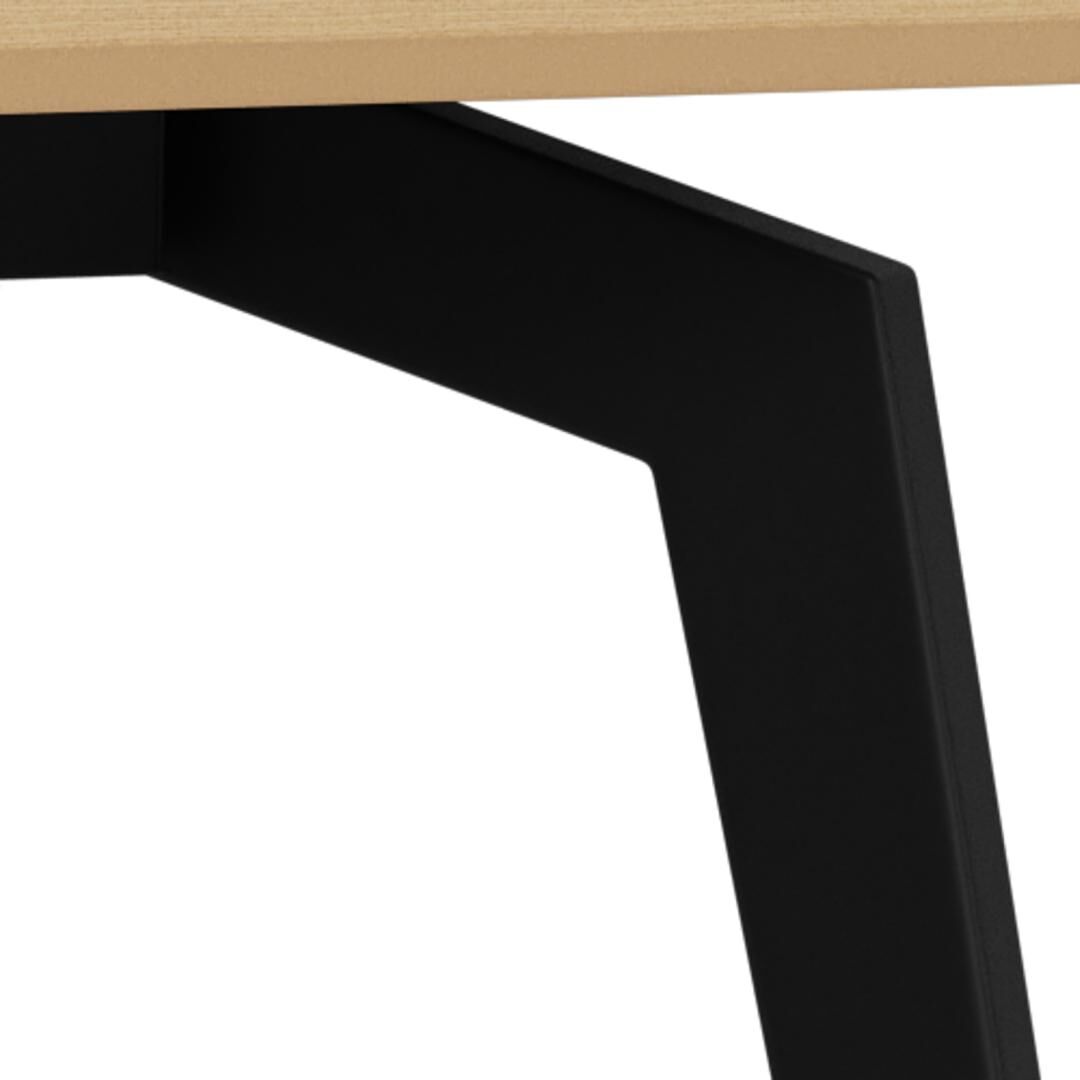 Eettafel Nieuwe Sfeer 90 x 75 CM Rond Eikenhout Staal Staal - Afbeelding 8