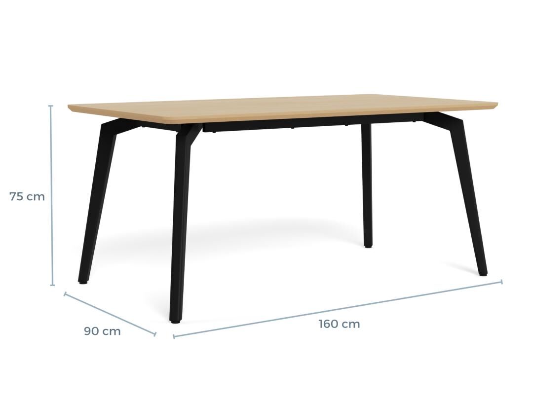 Eettafel Nieuwe Sfeer 90 x 75 CM Rond Eikenhout Staal Staal - Afbeelding 9