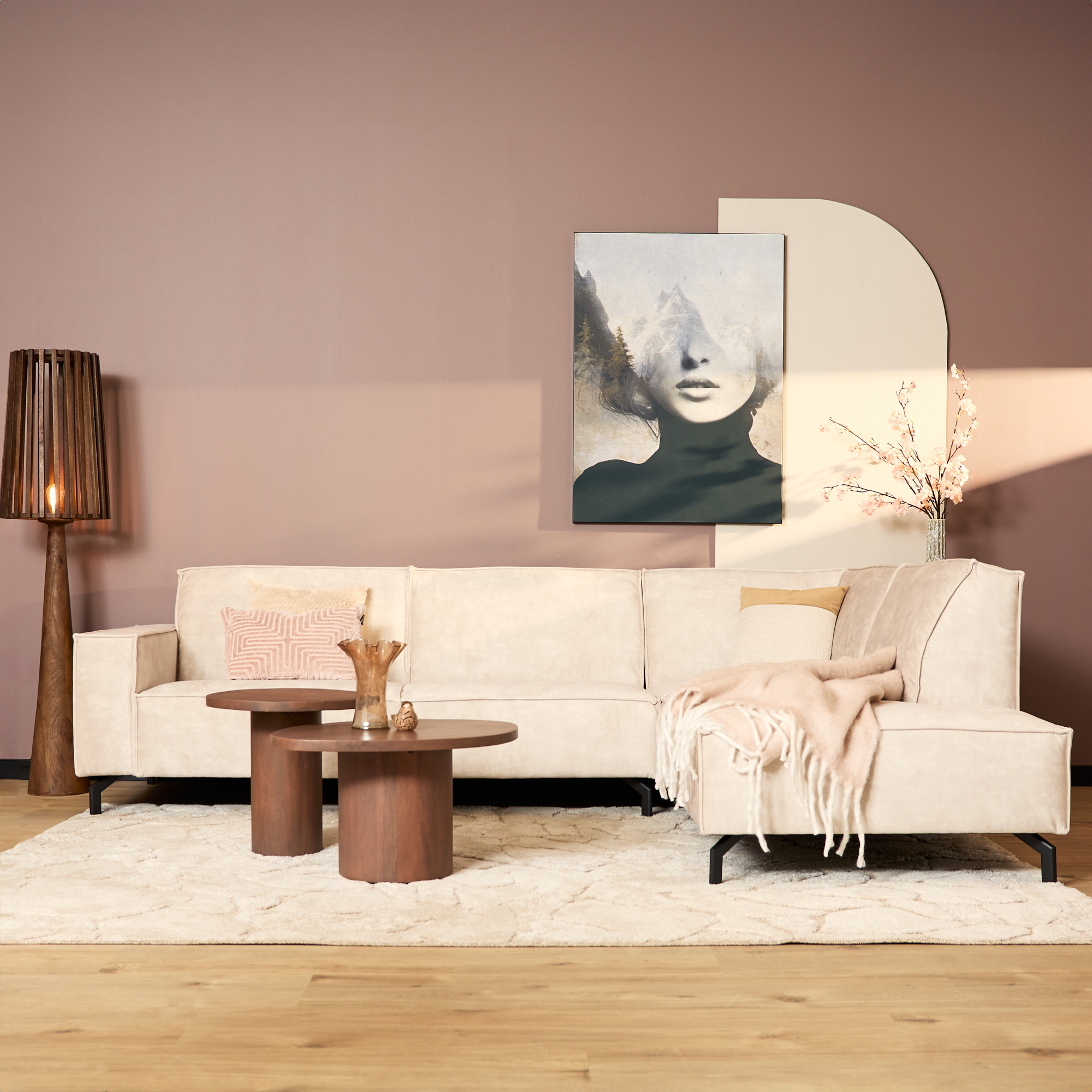 Bank Slaskia beige velvet - Afbeelding 4