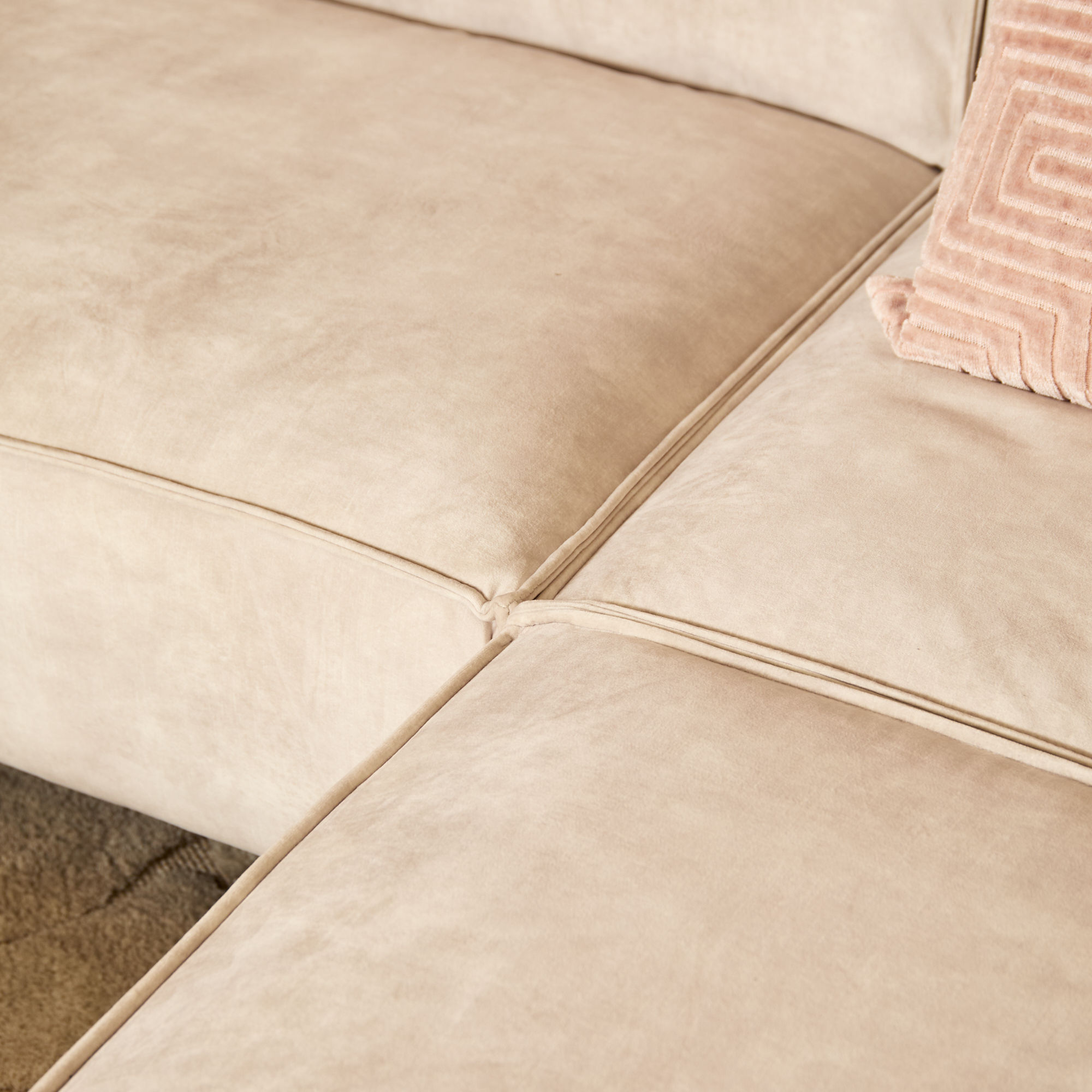 Bank Slaskia beige velvet - Afbeelding 5