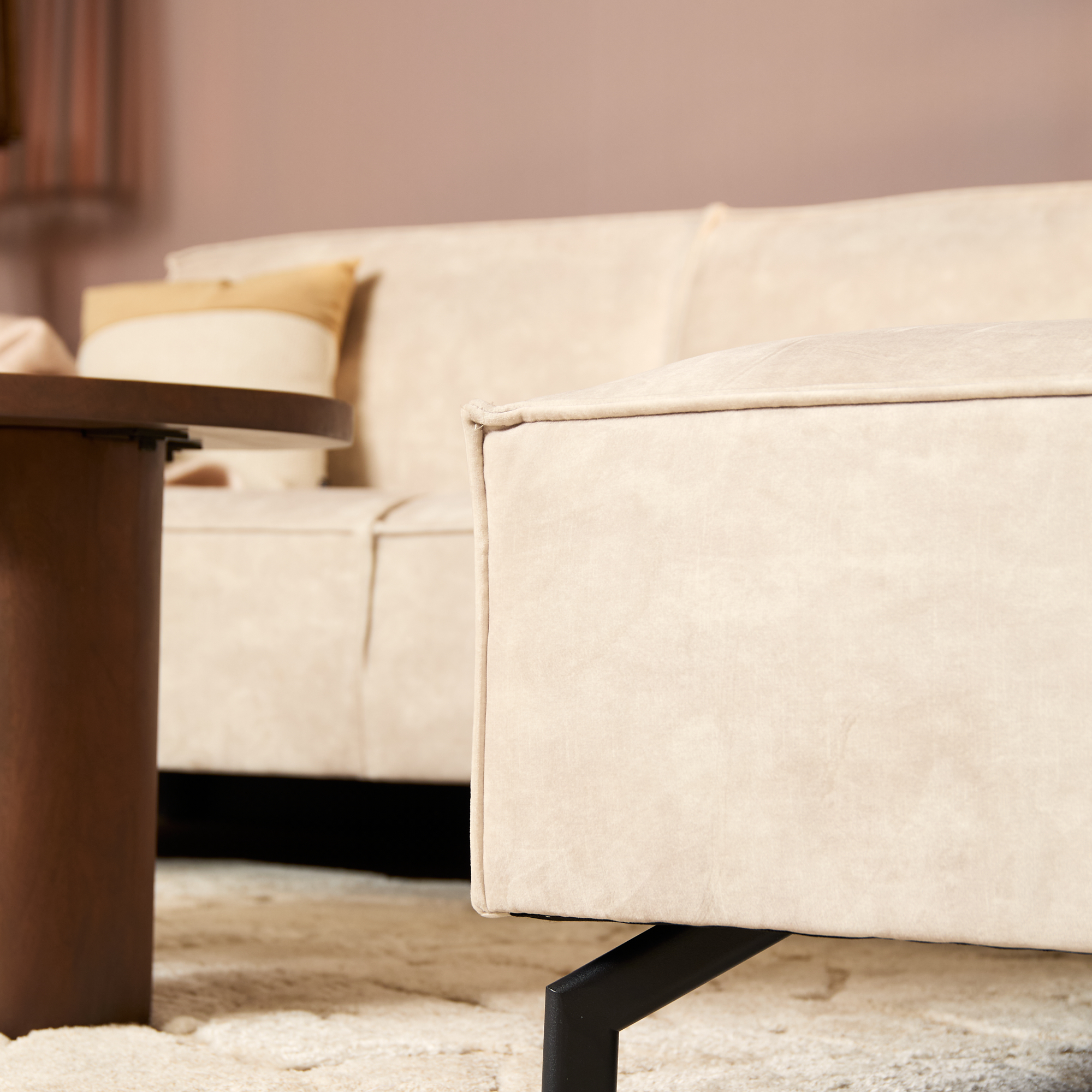 Bank Slaskia beige velvet - Afbeelding 8