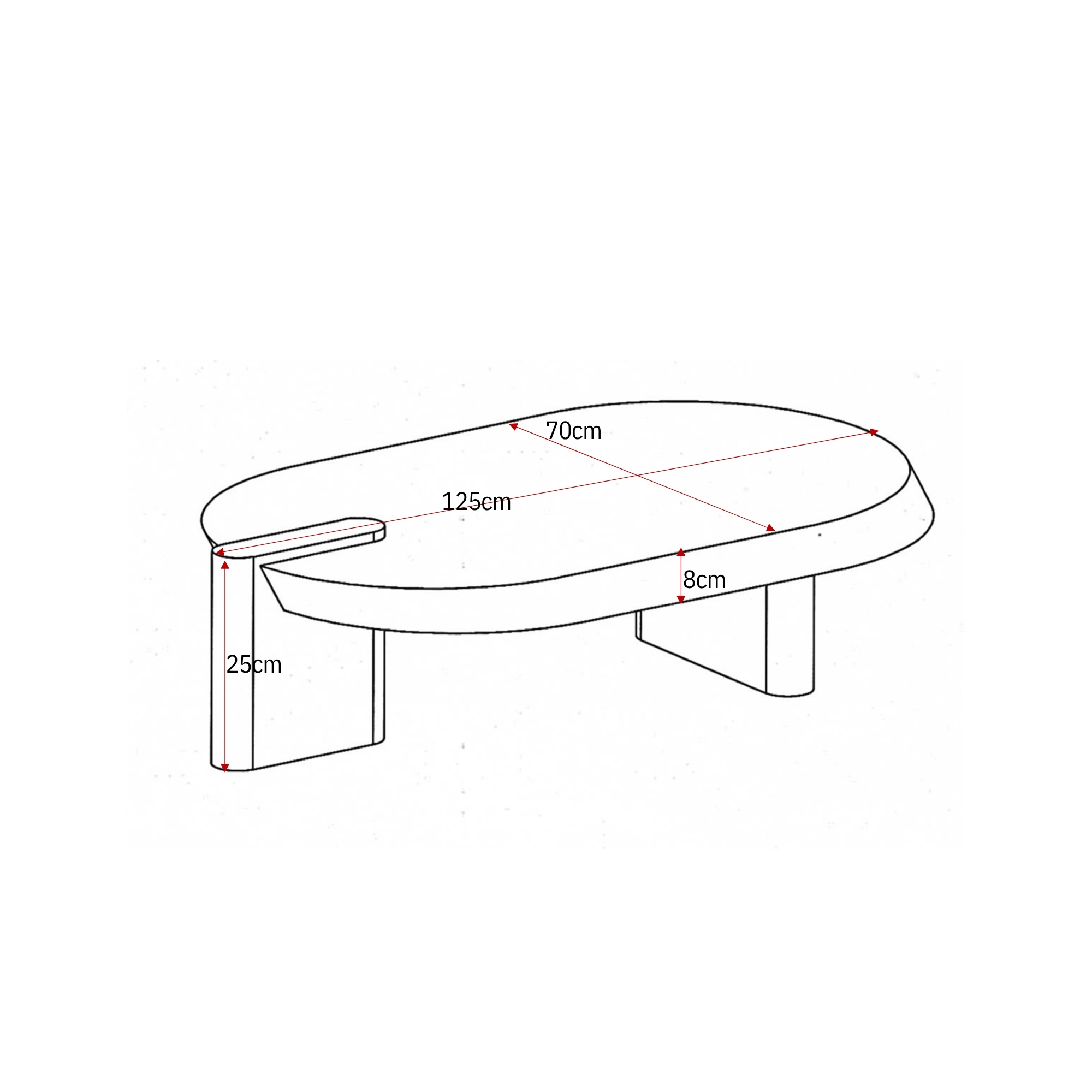 Salontafel Kauba 125 cm hout - Afbeelding 12