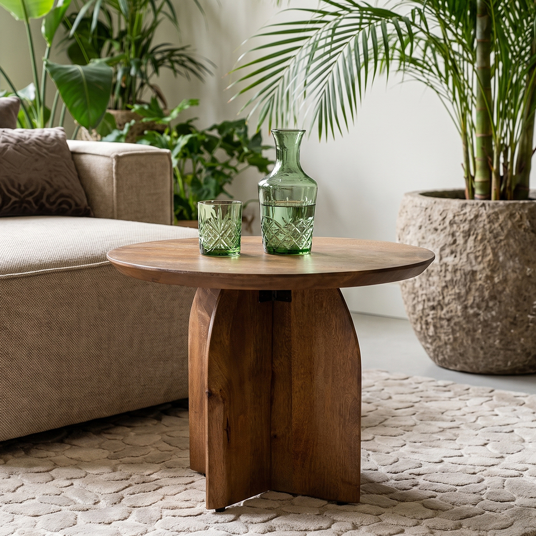 Bijzettafel Matil 55 cm mangohout - Afbeelding 2