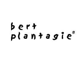 Logo van Bert Plantagie, een merk dat bekend staat om zijn woontrends. Zwarte tekst op een witte achtergrond, eenvoudig en helder.