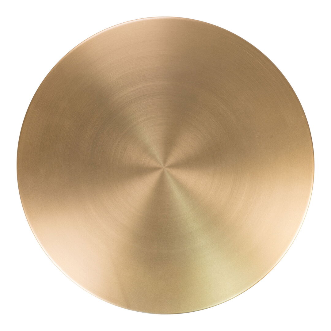 Bijzettafel Messing 51 x 52 CM Rond Marmer - Afbeelding 3