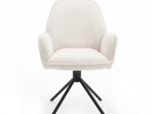 Eetkamerstoel Noah Hyper Stof Taupe Comfort Design, draaibaar, met armleuningen.