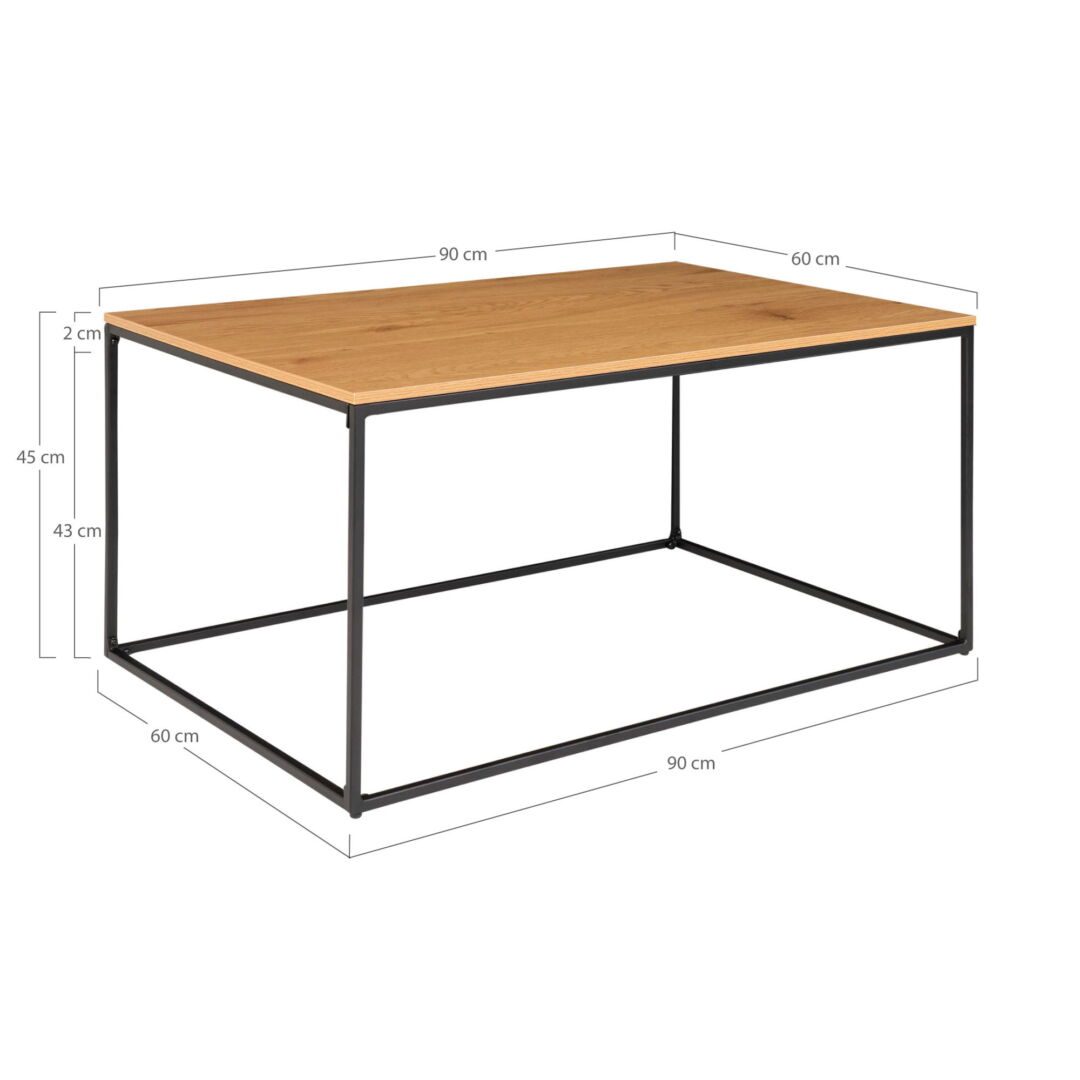 Salontafel 60 x 45 CM Rechthoek Spaanplaat - Afbeelding 5