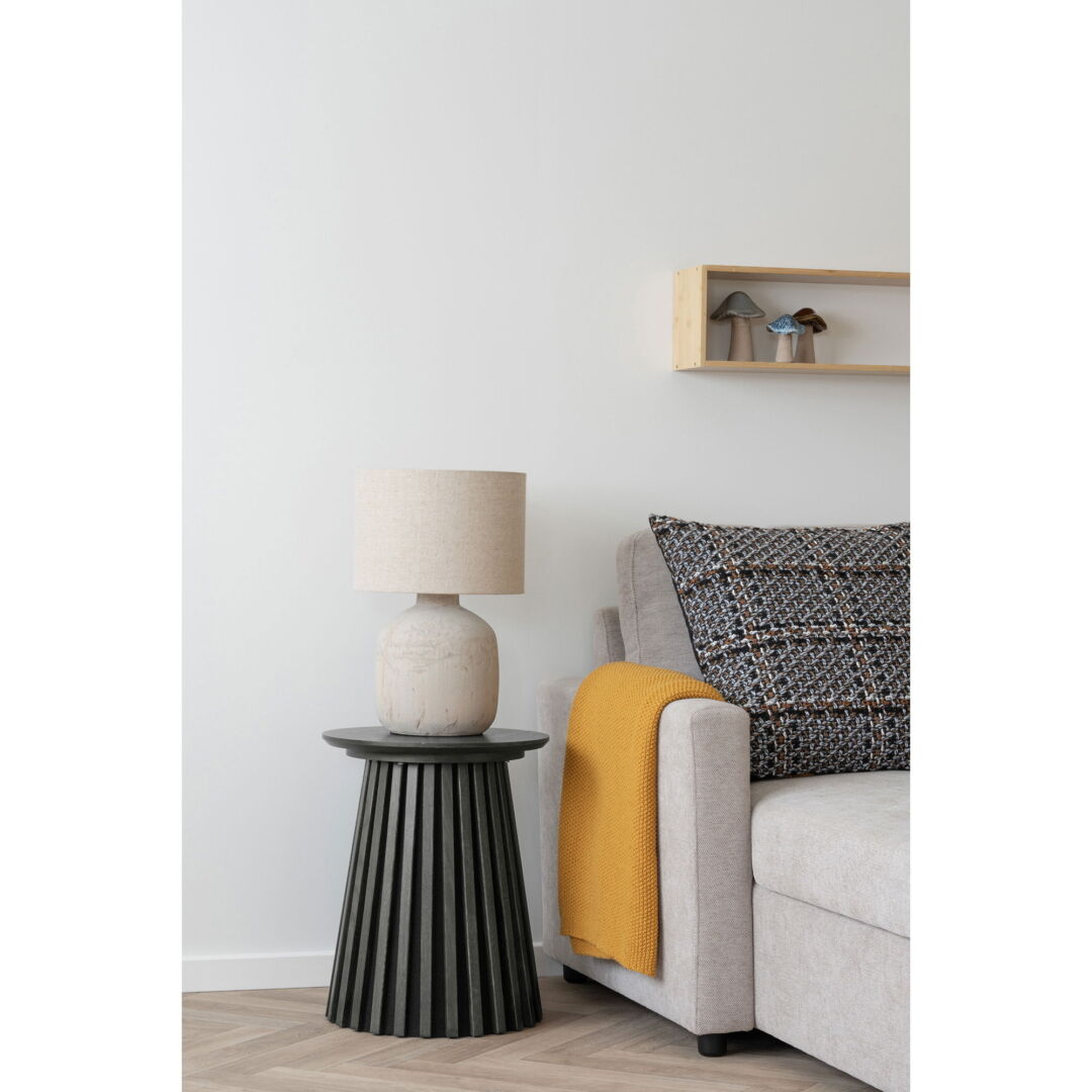 Bijzettafel Zwart 40 x 50 CM Vierkant Eikenfineer - Afbeelding 4