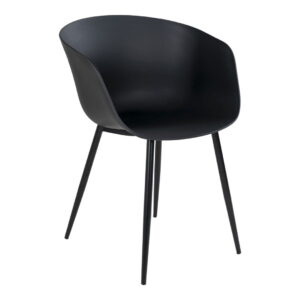 Roda Dining Chair - Chair in black with black legs (set of 2)