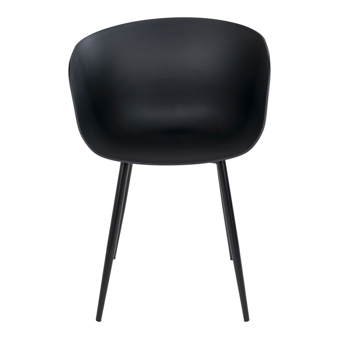Roda Dining Chair - Chair in black with black legs (set of 2) - Afbeelding 2