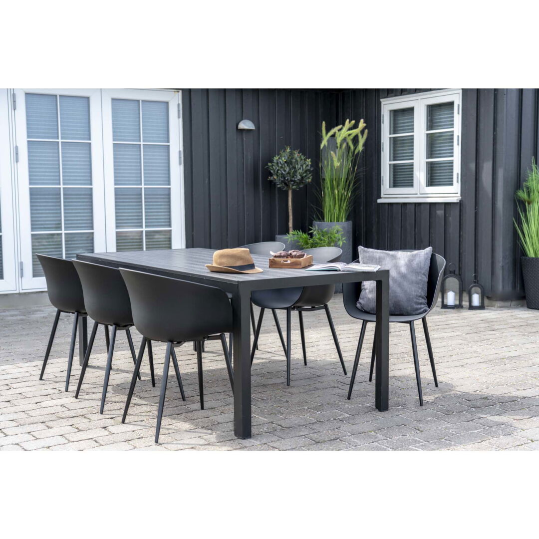 Roda Dining Chair - Chair in black with black legs (set of 2) - Afbeelding 9