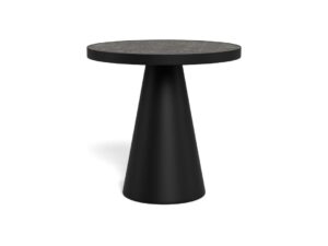 Salontafel Zwart 45 CM Rond Keramiek