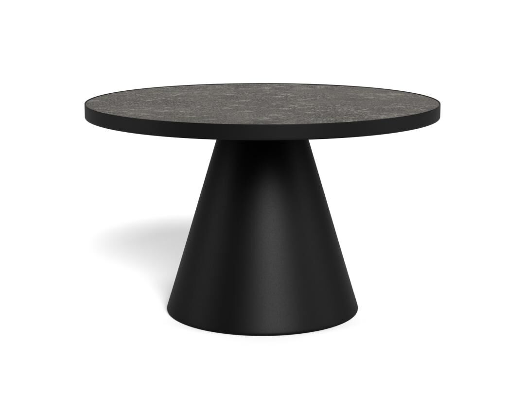 Salontafel Zwart 40 CM Rond Keramiek Compact