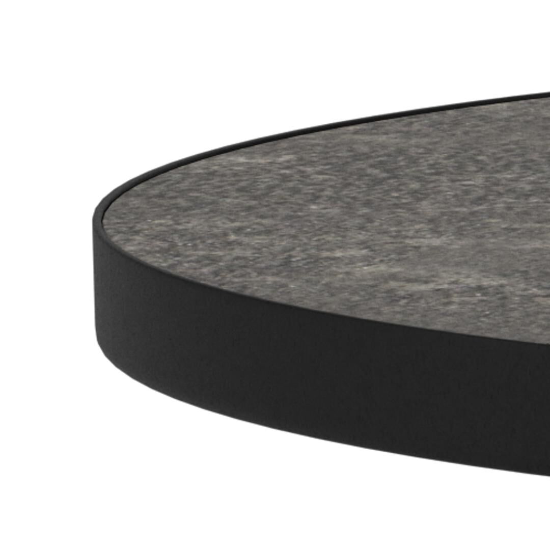 Salontafel Zwart 40 CM Rond Keramiek Compact - Afbeelding 6