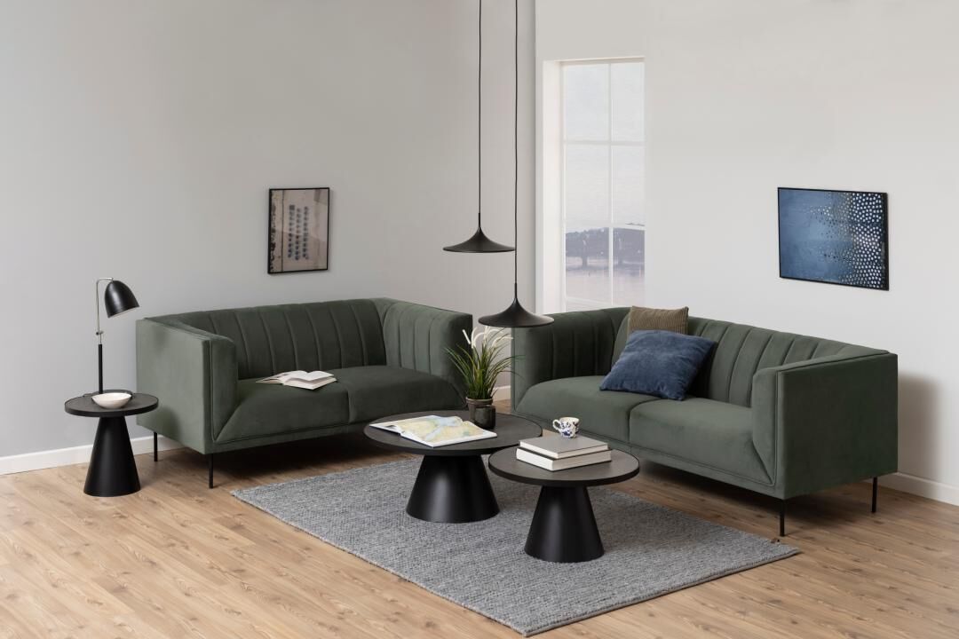 Salontafel Zwart 40 CM Rond Keramiek Glas - Afbeelding 9