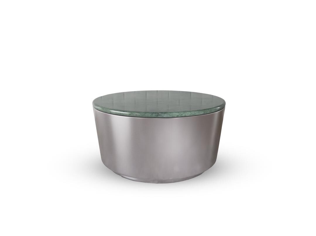 Salontafel Groen 80 CM Rond Marmer - Afbeelding 3