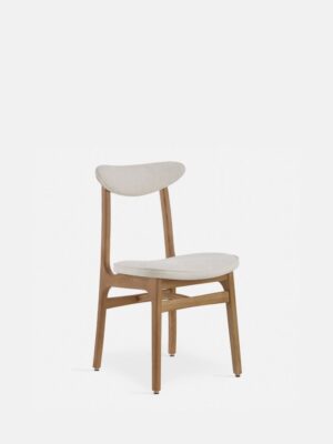 Eetkamerstoel 200-190 Marmerwit met naturel houten frame. Stijlvolle stoel voor de eetkamer.