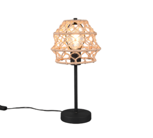 REALITY Tafellamp HIVE: Tafellamp met geweven lampenkap voor sfeervolle verlichting.