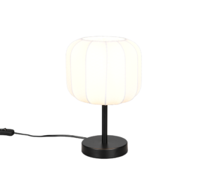 REALITY Tafellamp MADELINE: Witte tafellamp met zwarte voet.