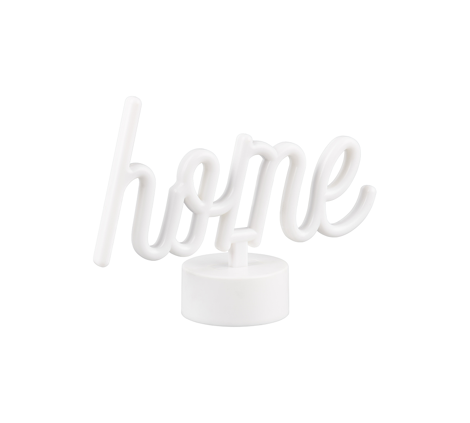 REALITY Tafellamp CASA: Wit "home" decoratie lampje voor huiselijke sfeer.