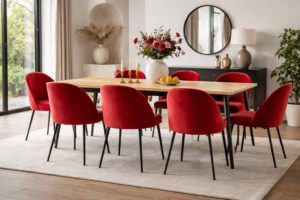 Rode eetkamerstoelen