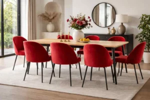 Rode eetkamerstoelen