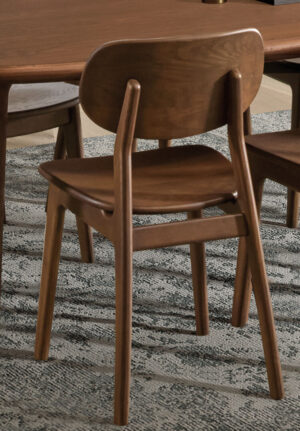 Eetkamerstoel Sento Massief Eiken EL21 met armleuning.