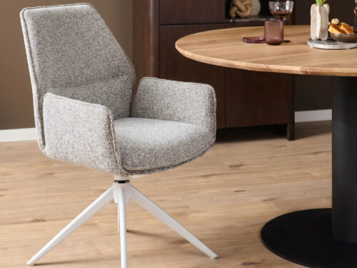 Eetkamerstoel Dunnek beige metaal