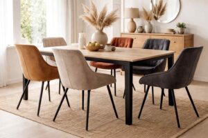 Suede eetkamerstoelen