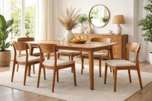 Teakhouten eetkamerstoelen