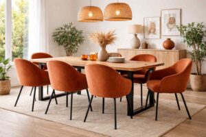 Terracotta eetkamerstoelen