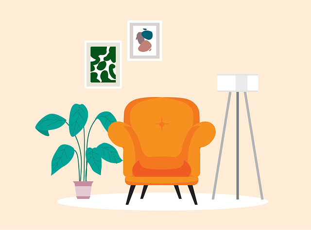 Woonkamer zonder bank