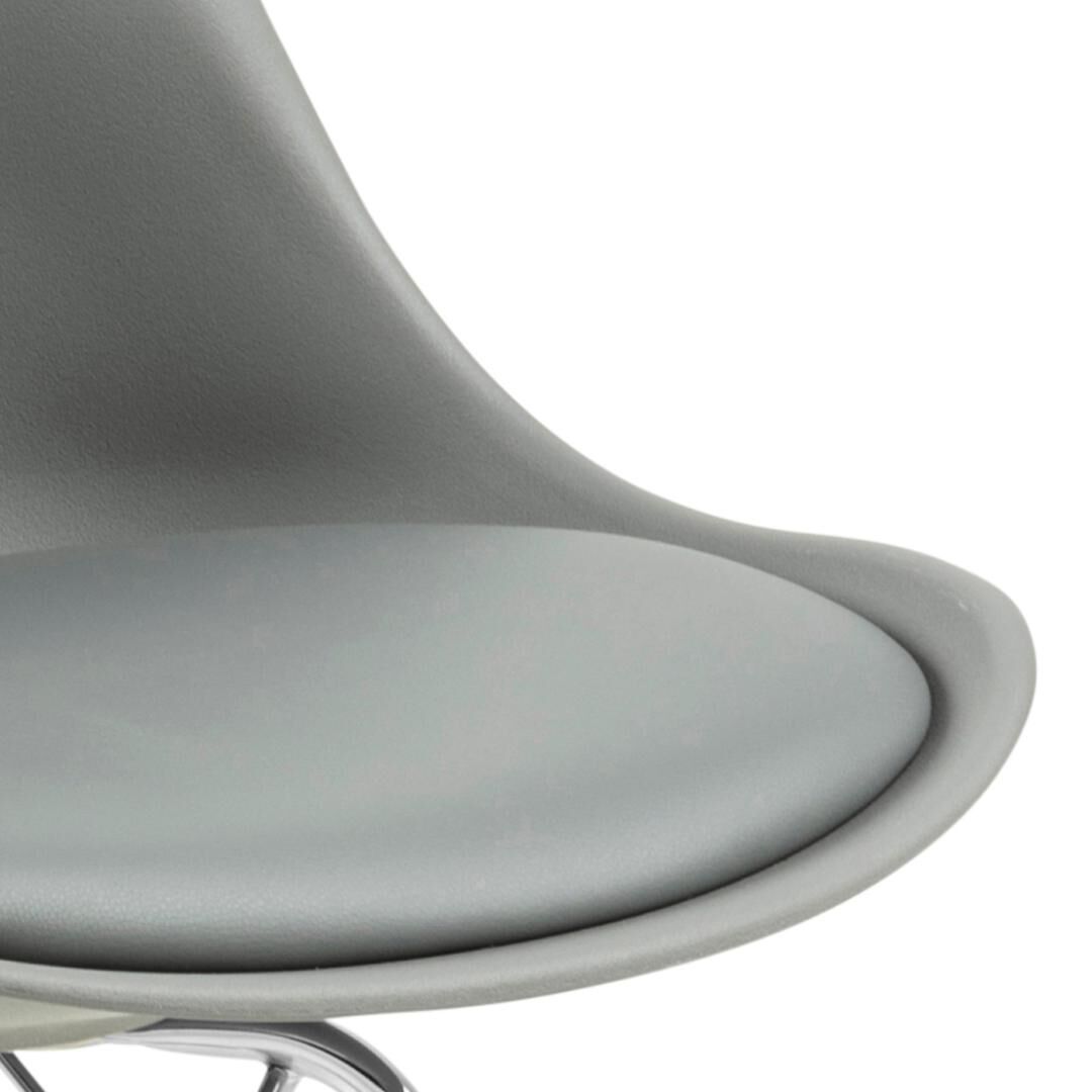 Grijze zitting van de Eris eetkamerstoel (set van 4)