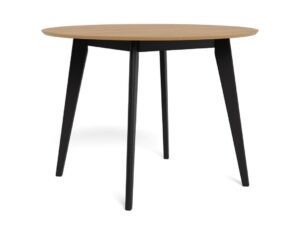 Eettafel Roxby 105 CM Rond Mdf Mat Zwart  Onderstel