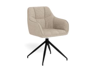 Brenda Eetkamerstoel Met Armleuning –  Beige Monza Stof