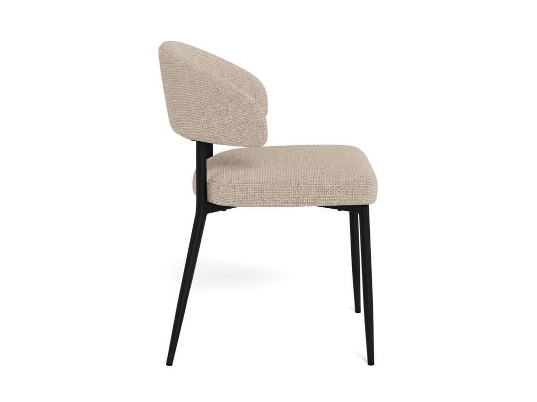 Edina Eetkamerstoel – Antraciet Monza Stof Set 2 - Afbeelding 3