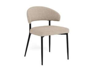 Edina Eetkamerstoel – Beige Monza Bouclé  Stof Set 2