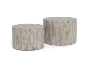 Salontafel Grijs 40 CM Rond Kunststof