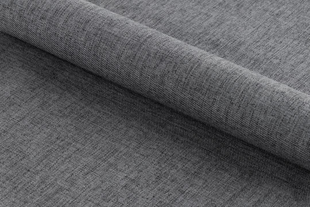 Stofstaal Celia eetkamerstoel (set van 4): Grijze stof met duidelijke weefstructuur.