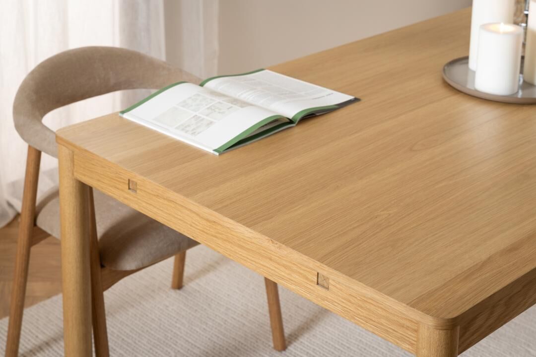 Eettafel Nieuwe Sfeer 100 x 75 CM Rond Eikenhout - Afbeelding 13