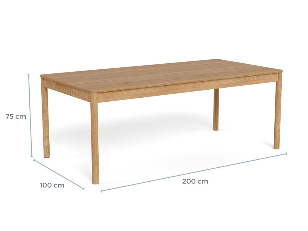 Eettafel Nieuwe Sfeer 100 x 75 CM Rond Eikenhout - Afbeelding 9