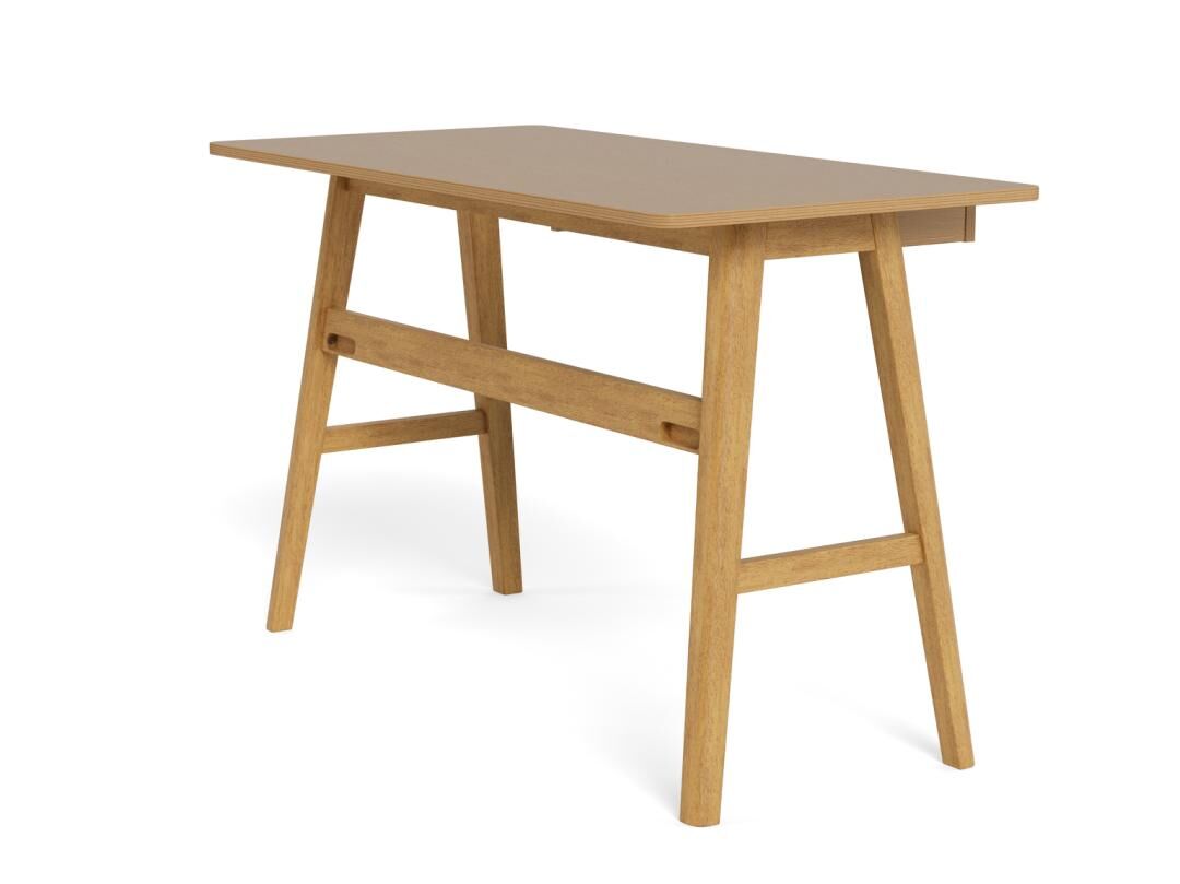 Bureau 120 x 60 Eikenfineer Mat Lade Barnett - Afbeelding 4