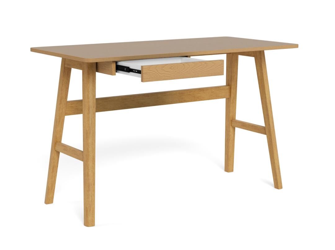 Bureau 120 x 60 Eikenfineer Mat Lade Barnett - Afbeelding 9