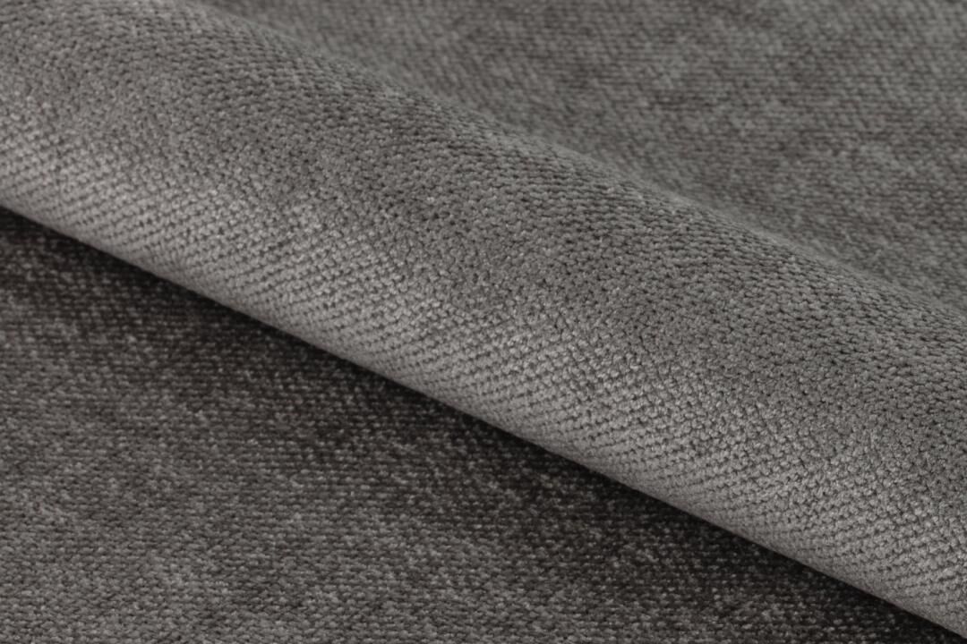 Sophia eetkamerstoel stof: detailopname van grijze stoffering met subtiele textuur