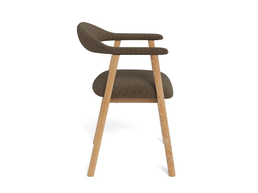 Addi Eetkamerstoel Met Armleuning – Beige Apia Stof Set 2 - Afbeelding 3