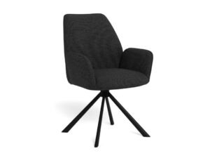 Glenda Eetkamerstoel Met Armleuning –  Beige Basel Met Staal Set 2