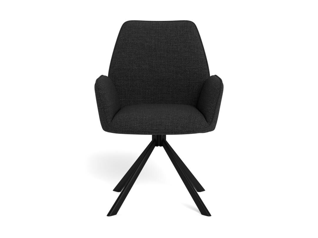 Glenda Eetkamerstoel Met Armleuning – Beige Basel Met Staal Set 2 - Afbeelding 2