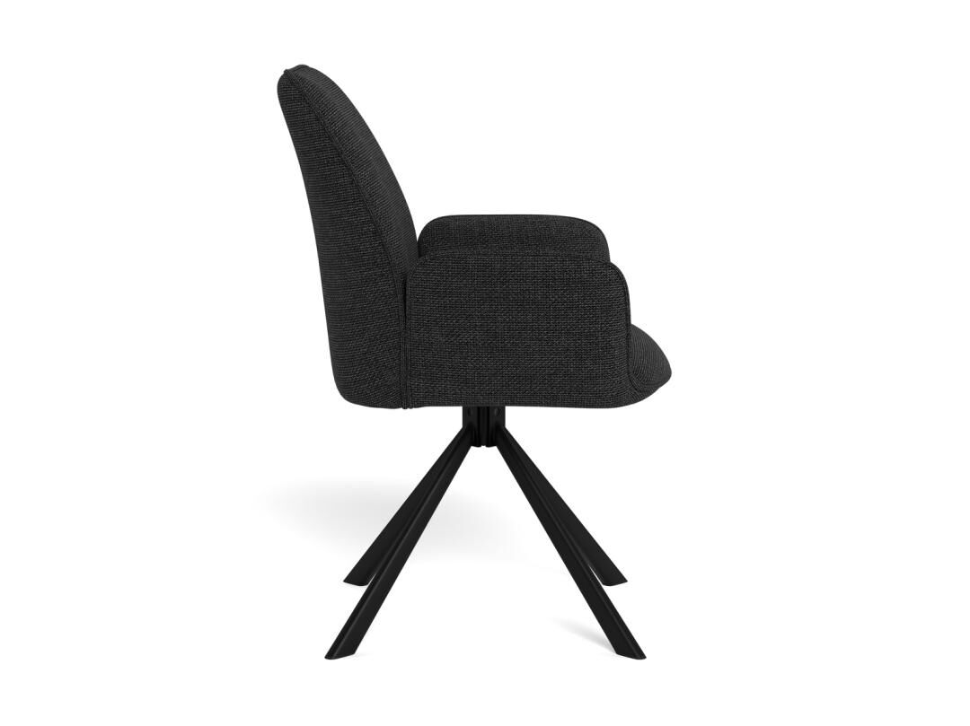 Glenda Eetkamerstoel Met Armleuning – Beige Basel Met Staal Set 2 - Afbeelding 3