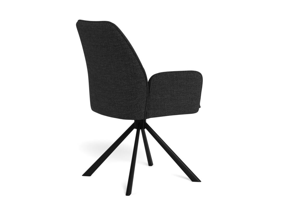 Glenda Eetkamerstoel Met Armleuning – Beige Basel Met Staal Set 2 - Afbeelding 4