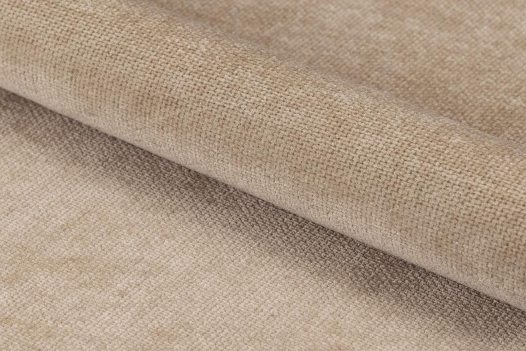 Beige stofstaal voor Sophia eetkamerstoel (set van 2) met geweven textuur.